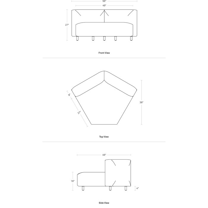 Blu Dot 9 Yard Outdoor Wide Corner Lounge Chair Wayfair